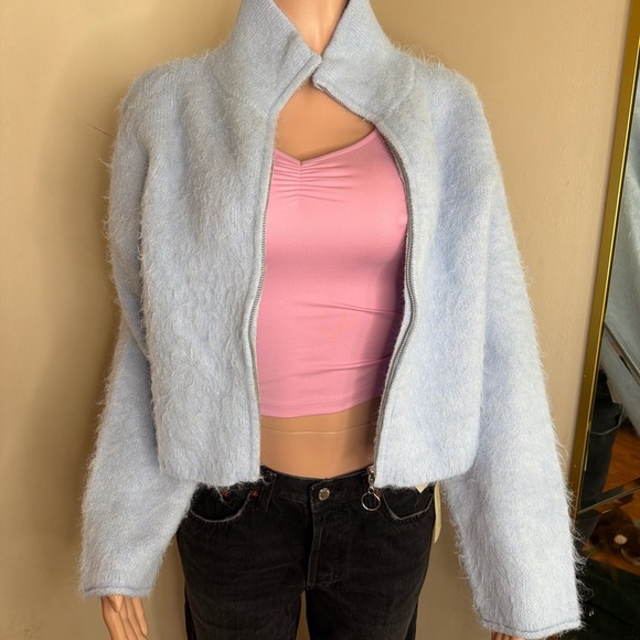 Wild Fable Light Blue Teddy Jacket - Picture 2 of 3